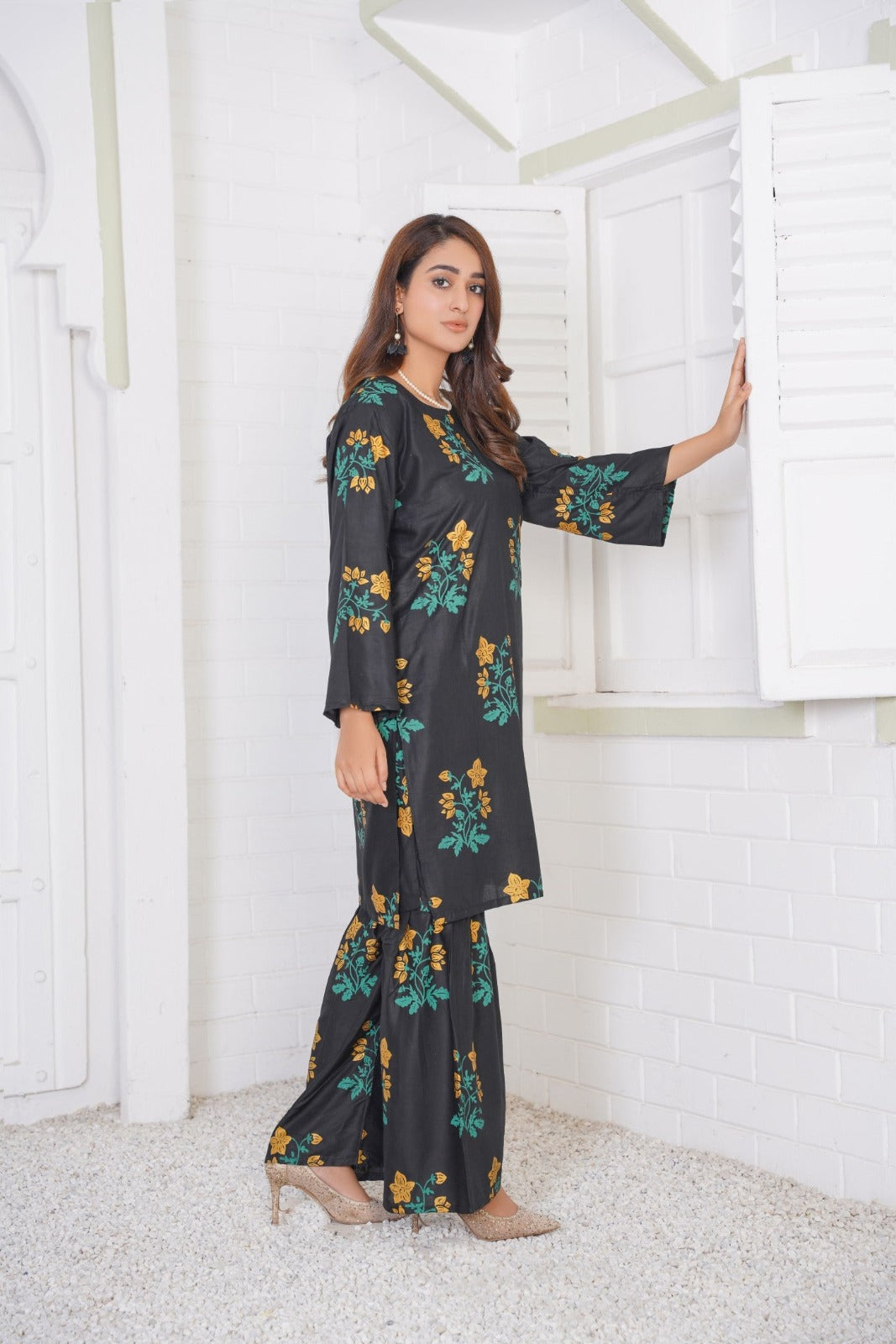 Sharara Printed 2 Piece Dress Stitched